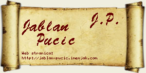 Jablan Pučić vizit kartica